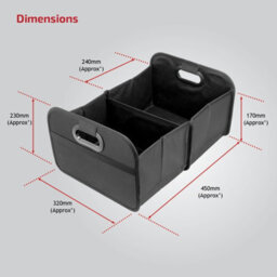 Spares2Go Car Boot Organiser With Mesh Pocket, Washable And Collapsible - thumbnail 3