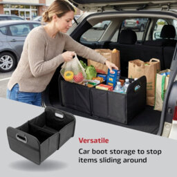 Spares2Go Car Boot Organiser With Mesh Pocket, Washable And Collapsible - thumbnail 2