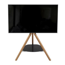 "Xample Avf Hoxton Tv Stand For Tvs Up To 70"" (40Kg) - Light Wood Tripod Legs, Adjustable Height & Tilt, Glass Shelf, Cable Management" - thumbnail 4