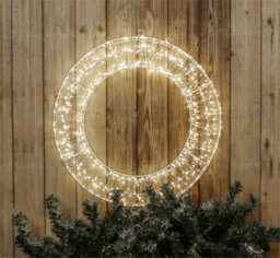 Xmas Haus 50X5Cm 2D White Metal Wreath With 720 Cool White Led - thumbnail 2