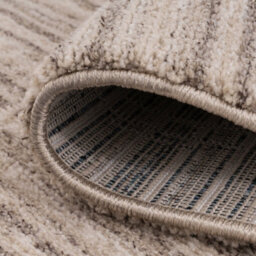 Loomed Neutral Beige Distressed Striped Geo Border Soft Living Area Rug 120X170Cm - thumbnail 5