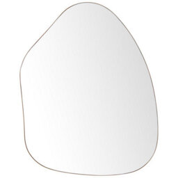 Beliani Wall Mirror Puteaux 70 Cm 92 Cm Metal Gold - thumbnail 1
