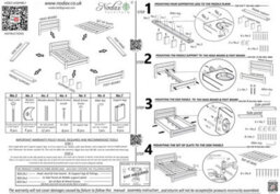 Nodax Small Double Bed Frame, F1, Solid Pine Wood, Easy Assembly, Sturdy Slats & Extra Support Legs, 4Ft, Walnut Finish - thumbnail 7
