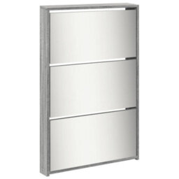 Vidaxl Shoe Cabinet With Mirror 5-Layer Grey Sonoma 63X17X169.5 Cm - thumbnail 6