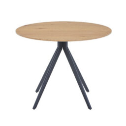Core Products Aspen Light Oak Round Table & 4 Light Grey Cord Fabric Chair Dining Set - thumbnail 8