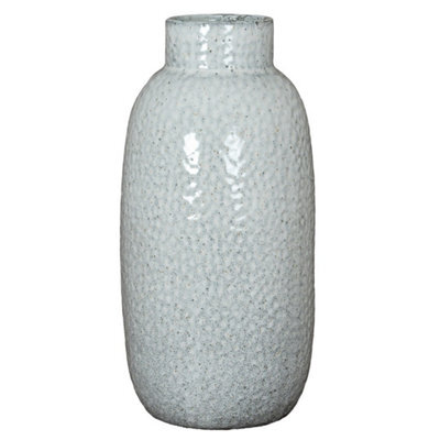 Hill Interiors Cairn Dimple Large Vase - Ceramic - L18 X W18 X H37 Cm - White - image 1