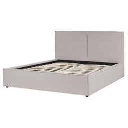 Beliani Ottoman Bed Fabric Moissac 160 X 200 Cm (Eu King Size) Light Grey - thumbnail 7