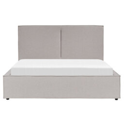 Beliani Ottoman Bed Fabric Moissac 160 X 200 Cm (Eu King Size) Light Grey - thumbnail 4