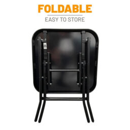 Crystals Folding Side Table Glass Top Small Side Stool Drink Coffee Garden Home Furniture - thumbnail 5