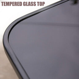 Crystals Folding Side Table Glass Top Small Side Stool Drink Coffee Garden Home Furniture - thumbnail 6