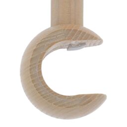 GoodHome Symi Natural Oak Effect Ash Curtain Pole Bracket Wall Mounted - thumbnail 2