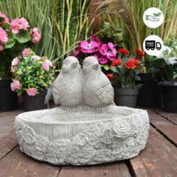 Floor Level Stone Birdbath / Bird Feeder - thumbnail 3