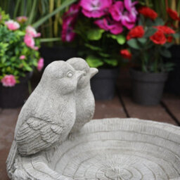 Floor Level Stone Birdbath / Bird Feeder - thumbnail 4
