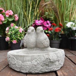 Floor Level Stone Birdbath / Bird Feeder - thumbnail 1