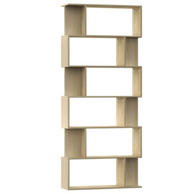 Vidaxl Book Cabinet/room Divider Sonoma Oak 80X24X192 Cm Engineered Wood - image 1