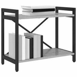 Berkfield Bookcase Grey Sonoma 60 X 30 X 48.5 Cm Engineered Wood - thumbnail 3