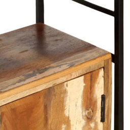 Berkfield Industrial 4-Tier Bookcase 124X30X180 Cm Solid Reclaimed Wood - thumbnail 5