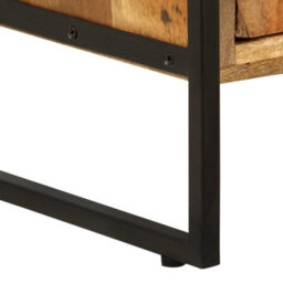 Berkfield Industrial 4-Tier Bookcase 124X30X180 Cm Solid Reclaimed Wood - thumbnail 7
