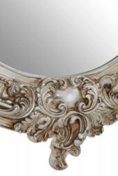 Orsina Champagne Oval Framed Wall Mirror,ornate Neoclassical Mirror, Accent Piece With Crown & Acanthus Motif - thumbnail 5