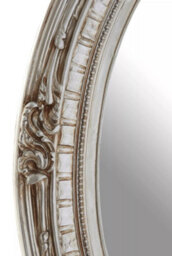 Orsina Champagne Oval Framed Wall Mirror,ornate Neoclassical Mirror, Accent Piece With Crown & Acanthus Motif - thumbnail 4