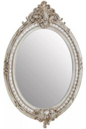 Orsina Champagne Oval Framed Wall Mirror,ornate Neoclassical Mirror, Accent Piece With Crown & Acanthus Motif - thumbnail 2