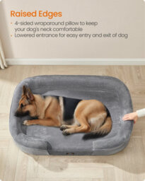LEDREM Dog Bed, Dog Cushion, For Extra Large Dogs, 122 X 85 X 20 Cm, Orthopedic, Waterproof Inner Layer, Raised Edges, Removable - thumbnail 4
