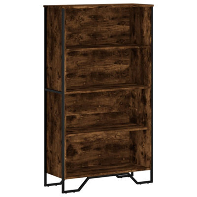 Berkfield Modern Bookcase Smoked Oak 80X31X137.5 Cm Engineered Wood