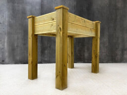 Arbor Garden Solutions Gardenglow Wooden Planter, 2-Tier Grooved Surface (L-50Cm X D-60Cm X H-100Cm) - thumbnail 2