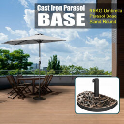 ATEK Umbrella Parasol Base Heavy Duty Half Round Resin & Concrete Outdoor Garden Patio Canopy Furniture Sun Shade Stand - thumbnail 3