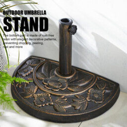 ATEK Umbrella Parasol Base Heavy Duty Half Round Resin & Concrete Outdoor Garden Patio Canopy Furniture Sun Shade Stand - thumbnail 8