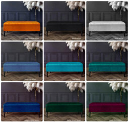 Safar Plain 150Cm Ottoman Storage Bench - Plush Velvet Shoe Bench - Cream Upholstery Footstool With Storage - thumbnail 4