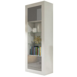 Display Cabinet Illume 170Cm - White & Grey Gloss Doors - thumbnail 8