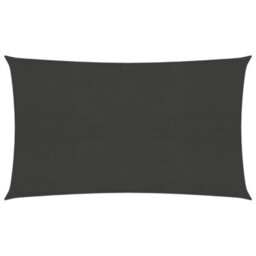 Berkfield Sunshade Sail 160 G/m2 Anthracite 3X6 M Hdpe - thumbnail 1