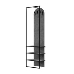 Decortie Modern Archy Hall Stand Coat Rack Hall Tree Stand With Shoe Rack For Hallway, Entrance Hall 180(H)Cm Retro Grey - thumbnail 2
