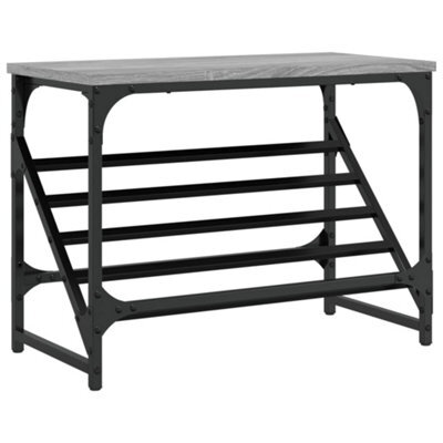 Berkfield Classic Shoe Rack Grey Sonoma 60X30X45 Cm Engineered Wood