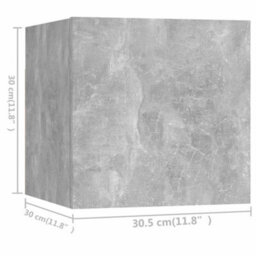 Berkfield 9 Piece Tv Cabinet Set Concrete Grey Engineered Wood - thumbnail 8
