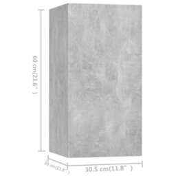 Berkfield 9 Piece Tv Cabinet Set Concrete Grey Engineered Wood - thumbnail 9