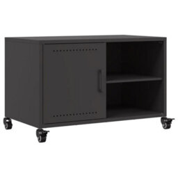 Berkfield Tv Cabinet Black 68X39X43.5 Cm Steel - thumbnail 2