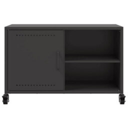 Berkfield Tv Cabinet Black 68X39X43.5 Cm Steel - thumbnail 6