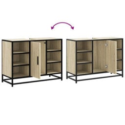 Berkfield Bathroom Sink Cabinet Sonoma Oak 80X33X60 Cm Engineered Wood - thumbnail 9