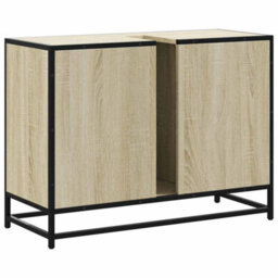 Berkfield Bathroom Sink Cabinet Sonoma Oak 80X33X60 Cm Engineered Wood - thumbnail 8