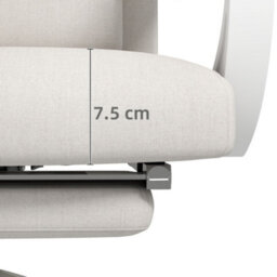 Vinsetto Home Office Chair Reclining Computer Chair W/ Lumbar Support White - thumbnail 8