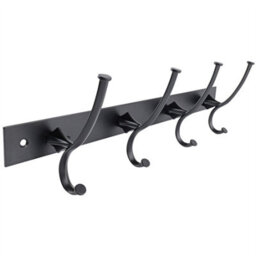 Keypak Wall Mounted Coat Rack Black - 4 Hook Modern Industrial Coat Hook - Decorative Hook Hanger Bathroom, Bedroom, Hallway - thumbnail 2