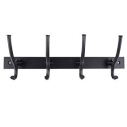 Keypak Wall Mounted Coat Rack Black - 4 Hook Modern Industrial Coat Hook - Decorative Hook Hanger Bathroom, Bedroom, Hallway - thumbnail 5