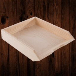 Woodeedoo Set Of 4 Stackable Wooden Letter Tray A4 Document Holder Paper Sorter Desk Tidy Organiser For Office Home 26 X 32 X 6 Cm - thumbnail 4