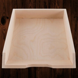 Woodeedoo Set Of 4 Stackable Wooden Letter Tray A4 Document Holder Paper Sorter Desk Tidy Organiser For Office Home 26 X 32 X 6 Cm - thumbnail 5