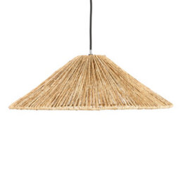 Dibor Fanned Natural Home Décor Pendant Ceiling Light Shade H20 X D48Cm - thumbnail 2