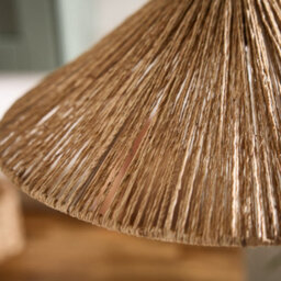 Dibor Fanned Natural Home Décor Pendant Ceiling Light Shade H20 X D48Cm - thumbnail 4