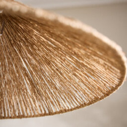 Dibor Fanned Natural Home Décor Pendant Ceiling Light Shade H20 X D48Cm - thumbnail 5