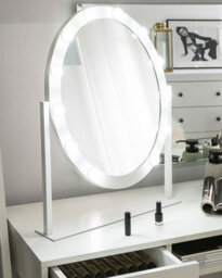 Beliani Dressing Table Mirror Led Rostrenen White - thumbnail 2